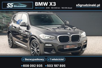 X3 Xdrive 20D+M Pakiet+LED+Navi+Kamera+Skóra+Akt.temp+Serwis+FULL